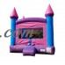 Pogo Pink Crossover Kids Jumper Inflatable Bounce House with Blower   